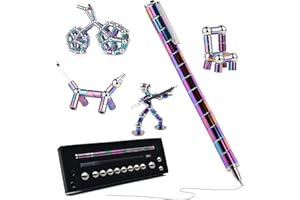 Bambebe Fidget Pen, Multifunktions Magnet Stift, Magnetischer Kugelschreiber Stressabbau Magnet Pen, Magnetischer Stift Ideal für Männer, Frauen, Teenager, Vatertag geschenk