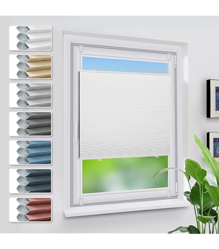 Direct Order Blinds Store Plissé Sur Mesure - 23 Coloris - Montage Par Perçage - Hauteur 150-230cm - Premium Personnalisable Décoration Store Premium Direct Order Blinds Store Plissé Sur Mesure - 23 Coloris - Montage Par Perçage - Hauteur 150-230cm - Premium Personnalisable Décoration Store Premium