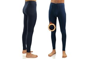 sesto senso Caleçon Long Coton 100% Pantalon sous-Vêtements Bas Thermique Homme