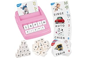 Joozmui Jouet Fille 3-8 Ans, Jeux Educatif 3-9 Ans Cadeau Garcon 3-10 Ans Apprendre a Lire Jouet Enfant 3-12 Ans Garçon Jeux de Societe 3-11 Ans Jeux Enfant Française Lettre