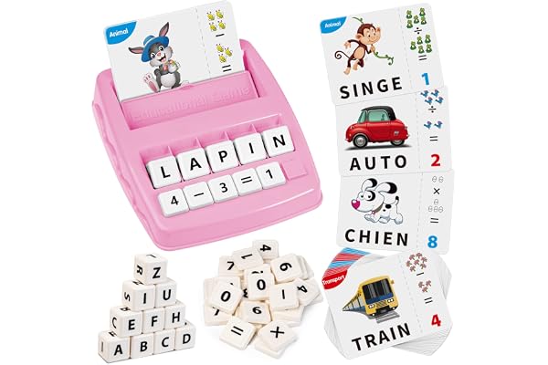 Joozmui Jouet Fille 3-8 Ans, Jeux Educatif 3-9 Ans Cadeau Garcon 3-10 Ans Apprendre a Lire Jouet Enfant 3-12 Ans Garçon Jeux de Societe 3-11 Ans Jeux Enfant Française Lettre