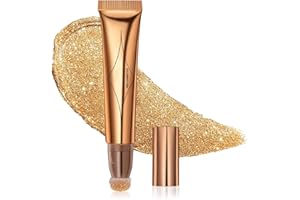 PIROO Beauty Cream highlighter Stick Maquillage Face Body Liquid highlighter Make Up Dupes Liquide highlighter with Soft Cushion Applicator Cosmetic Dupe Makeup Stick (gold)