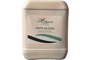 PoolSpezi Anti-Algen 5L Algenschutz Algenverhütung Algenvernichter Algizid Algenbefall Poolpflege Wasserpflege schaumfrei Algenschutzmittel