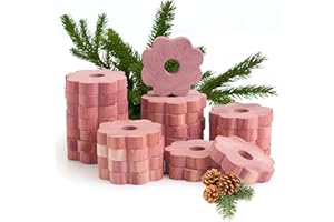 Yizhet 24 sztuk pierścienie z drewna cedrowego, cedry antypolskie zapachowe, ochrona przed molami do szafy na ubrania