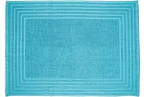 BARCELÓ TEXTIL Barceló - Alfombra baño Diamante - 50x70 cm - Color Turquesa