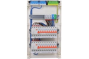 RSE Unterverteilung verdrahtet Sicherungskasten Unterputz Aufputz Hohlwand mit Hager Verteiler, Aufputz 3-reihig VA36CN, ohne Überspannungsschutz