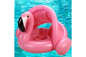 SUNSHINE SMILE Koło do pływania dla niemowląt, nadmuchiwane siedzisko do pływania, zabawka, trener pływania dla niemowląt z daszkiem przeciwsłonecznym, opony do pływania dla małych dzieci