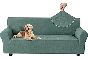 Ystyle Funda Sofa 3 Plazas, Couch Cover Elasticas, Funda para Sofa Antiarañazos Gatos, Forros para Sofas Antideslizante, Protector Sofa Antimanchas Lavable Anti Perros, Verde