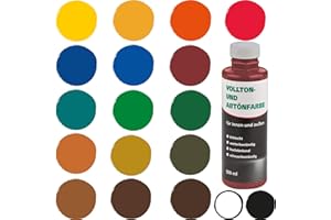 Bodenmeister Abtönfarbe Vollton-Farbe 500 ml, Mischfarbe für Wandfarbe innen und außen, 05 dunkel-rot lila weinrot 915