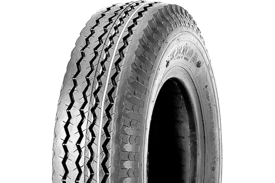 BITS4REASONS KENDA K371 8 INCH TRAILER TYRE AND INNER TUBE 4.80/4.00-8 70M (6PR) 6 PLY SET E TR13 RUBBER VALVE