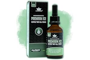 ‎NATURALIE GESUND ESSEN, GESUND LEBEN naturalie® - premium Vitamin K2 Tropfen hochdosiert | 25µg pro Tropfen (200µg Tagesdosis) | Markenrohstoff K2VITAL® MK7 mit 99% all Trans Isomeren | 50ml ca. 1500 Tropfen | laborgeprüft