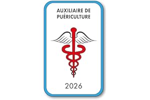 SIGNAL SAFETY Autocollant Sticker - Vignette Caducée 2026 pour Pare Brise en Vitrophanie - V4 Auxiliaire de Puériculture