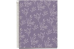 Miquelrius Mr46595 Quaderno A5 In Carta, Quadretti Da 5 Mm, 4 Bande Colorate Con Spirale, Collezione Garden Memories, Fiori di Lillà, 120 Fogli