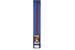 Playwell Martial Arts Cotton Coloured Belt With Coloured Stripes Grading Belt - (Karate, Judo Taekwondo)