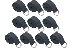 PATIKIL Yoga Strap for Stretching, Cotton Yoga Belt with Adjustable Metal D-Ring Buckle Stretch Band for Fitness Pilates