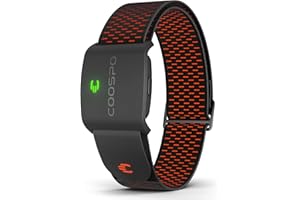 COOSPO HW9 Heart Rate Monitor Armband,ANT+ and Dual Bluetooth5.0 HRM,Optical Heart Rate Monitor with HR Zone,IP67 Waterproof HR Sensor Compatible with Peloton Strava Zwift DDP Yoga