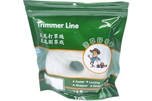 konkoke Filo Linee in Nylon per Tagliaerba,Filo in Nylon per Tagliabordi Professionale (‎⌀3.0mm-60m-500g, Bianco/Rotondo)-Immergere 24 Ore in anticipo per aumentarne l'elasticità