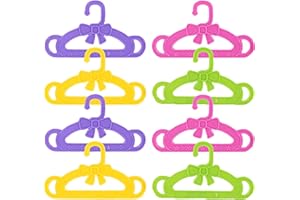 LuLiyLdJ 8 piezas de perchas para ropa de muñecas, armario, perchas para ropa de bebés, miniperchas para ropa de muñecas, perchas para ropa de bebés