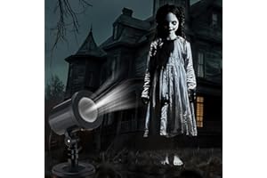 Retisee Halloween Projector Light Outdoor Indoor Waterproof Decoration Projector Light LED Bright Projection 180° Adjustable Stand for Halloween Window Ground Wall Decor (Ghost Child)