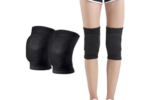 wimony Stretchy Knee Pads for Men Women Kids Knees Protective,Full Black Breathable Knee Brace Supports Knee Protector with Soft Sponge for Volleyball Dance Yoga Sport Exercise Cycling Jogging