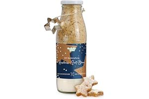 ‎DER ZUCKERBÄCKER Haselnuss-Zimt-Sterne Backmischung im Glas, DIY-Backmischung für Weihnachtsplätzchen als Geschenk-Idee zu Weihnachten, Nikolaus