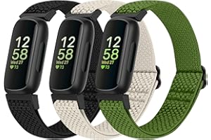 Bcuckood Bransoletka kompatybilna z Fitbit Inspire 3/Inspire 2/Inspire/Inspire HR/Ace 2 / Ace 3, elastyczna, regulowana, bransoletka zastępcza, dla kobiet, mężczyzn, dzieci, rozciągliwa, miękka,
