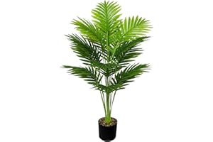 AIVORIUY Grandes Plantes Artificielles Interieur Extérieur en Pot Fausse Plante Verte Décoration avec Faux Branches pour Maison Chambre Salon Balcon Cour Jardin Bureau (80cm Palmiers Haut)