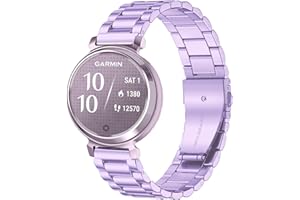 Issinlky Metalowa pasek do Garmin Lily 2, 14MM pasek ze stali nierdzewnej do Garmin Lily 2 Damen