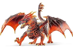 SCHLEICH ELDRADOR Creatures | Lavadrache 70138 | ELDRADOR Monster Spielfigur mit beweglichem Unterkiefer und Flügeln | tolles Geschenk für Mädchen und Jungen | ab 7 Jahren | 20 x 14 x 15 cm