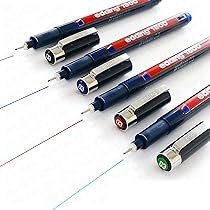 Edding 1800 Profipen Set 4 Penne A Pigmenti - 0,3 Mm, Nero, Blu, Rosso, Verde - Per Disegno Tecnico E Illustrazione - 4