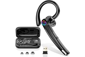 Atheewon Bluetooth Headset V5.2, Wireless Hands-Free Phone with CVC 8.0/ENC Dual Mic