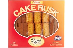 REGAL FOOD PRODUCTS BRINGING FOOD TO LIFE Regal Cake Rusks Original 28pcs - Healthy Snacks Rusk Biscuits | Rich Tea Biscuits - Milk Rusk