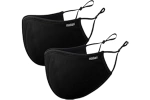 Reusable Face Mask | Face Masks Washable UK | 3 Layer Face Mask | HeiQ Viroblock | Breathable Face Mask | Sporty | Sizes for Men, Women, Teens & Kids | With & without Adjustable Ear loops | By Maskari