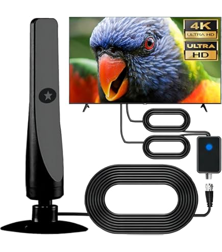 Antenne Intérieure DVB-T2 - Meilleure Antenne TV Pour La Réception HD , 5,50