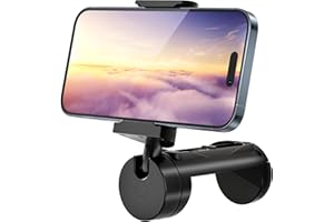 NULAXY Soporte para Teléfono de Viaje en Avión, Soporte Universal para Teléfono Manos Libres en Vuelo con Doble Dirección de 360° Más Rotación de 180°, Soporte para Teléfono de Avión Travel Essentials