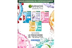 Garnier Set di Maschere in Tessuto HydraBomb, 3 Maschere per il Viso e 2 Maschere per gli Occhi, Con Effetti Diversi, Arricchite con Acido Ialuronico, Formula Vegana, SkinActive