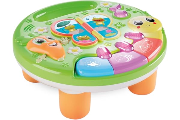 Lisciani - CAROTINA Baby - Tableau Eveil Musical Intéractif Animaux - Sons Animaux et Comptines - Livre Parlant - Activité Motricité Bébé - Jouet Sensoriel - Idée Cadeau Naissance