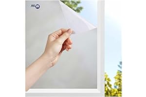 vgoltd Frosted Window Film Self Adhesive Vinyl Privacy Film Opaque Stickers Vinyl Covering for Glass Windows Bathroom Home & Office Doors (30 x 100 cm)