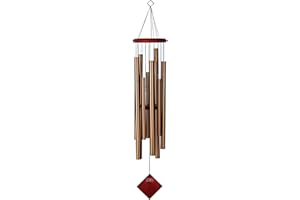 Woodstock Chimes Encore Eclipse Bronce Carrillón para Jardín - 10 Tubos Afinados Color Bronce