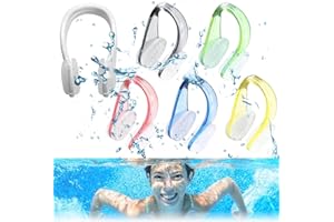 Plstod Tappanaso per Piscina, 6 PCS Clip per Naso da Nuoto, Morbido e Antiscivolo con Scatola di Immagazzinaggio,Tappi Naso Nuoto Clip per Adulti Bambini Principianti, Allenamento per Sport Acquatici