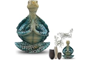 CHMISS Statua Yoga Della Tartaruga Marina,Statua Della Tartaruga Marina in Meditazione Della,Statua Yoga Della Tartaruga,Statuetta a Forma di Tartaruga Marina,Meditazione con Tartaruga,per Cortile,Prato