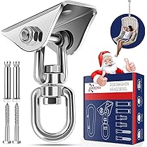 TETHLVS Deckenhaken Edelstahl V2A - 360° Drehbar Bis 200kg Für Boxsack & Hängesessel