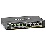 NETGEAR Switch PoE Plus 8 Porte GS308EP, Supporto VLAN, QoS, Switch Ethernet Gigabit con 4 PoE+ a 63 W, Montaggio Desktop o a