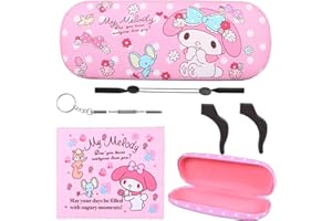 DIKLEY Lovely Cartoon Hard Shell Eyeglasses Cases Girl Protective Case Storage Box With Glasses Cloth Eyeglass Strap for Teen