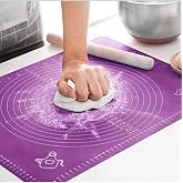JAOVA Silikon Hamur A&ccedil;ma Matı 45 x 65 cm &ndash; &Ouml;l&ccedil;&uuml;l&uuml; Yapışmaz Yoğurma, Baklava, B&ouml;rek, Mantı, Pizza, Ekmek, Pasta ve Kurabiye İ&ccedil;