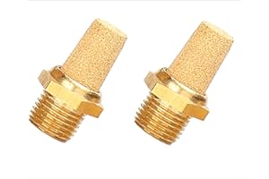CNCTEC Silenziatore pneumatico in bronzo sinterizzato, 1/2", set da 2 pezzi