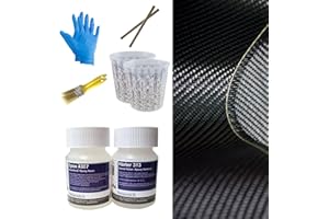 DD Composite Carbon Komplett-Set 0,25m² Köper klares Epoxidharz Carbongewebe Top Qualität einzigartige Optik individuelles Design echte Kohlefaser