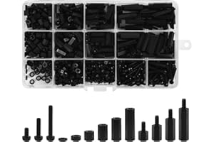 BEFUN 600PCS M3 Male Female Nylon Hex Spacer, Standoffs Screws Nuts Threaded Pillar Standoff Screws Spacers Washers Assorted Assortment Kit, for PCB Board Motherboard DIY Use