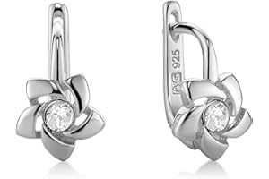 butterfly Filles Boucles D'oreilles Argent 925 Vrais Swarovski Elements Fleur Emballage écologique Cadeau de Baptême