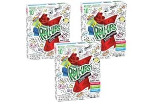· CANDYBOX · CANDYBOX Betty Crocker Fruit Roll Up - Frucht-Snacks - Fruchtrollen für Kinder und Erwachsene - Fruchtgummi-Rolle - Fruchtgelees - Geschmack Erdbeere, Tropical und Himbeere - 3 Stück, 3x 141g